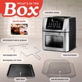 thumbnail image 6 of Gourmia 14 Qt Air Fryer Oven, 12 Presets, Rotisserie, FryForce 360°, Stainless Steel, 6 of 11