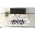 thumbnail image 2 of Anchor Computer Mouse Pad, Anchor Head Bones Skeleton Roses Bouquet Dolphin Wildlife Danger Traveling, Rectangle Non-Slip Rubber Mousepad Large, 31" x 12", Red Blue Sand Brown, by Ambesonne, 2 of 2