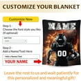 thumbnail image 3 of Personalized with Name Kids Throw Blanket Gift - 40x30 Inches Small Blanket for Boys 8-12 - Soft Plush Flannel Football Blankets for Office, Sofa - Sports Fuzzy Throws Gifts for Football Lovers, 3 of 6