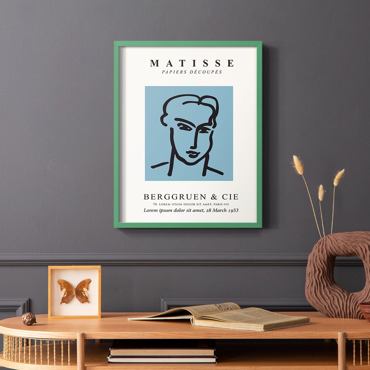 Matisse CXXXVI Framed Print in Green Solid Wood 11 x 14 Framed Print