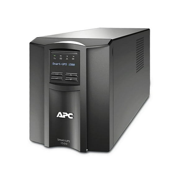 APC SMT1500C Smart-UPS, Line Interactive, 1500VA, Tower, 120V, 8x NEMA 5-15R outlets, SmartConnect Port SmartSlot, AVR, LCD