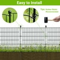 thumbnail image 4 of Decorative Garden Fence, No Dig Decorative Fence for Outdoor,Yard, Patio,32 in(H)  Animal Barrier Rustproof Metal Wire Panel,Temporary Dog Fence, 4 of 7
