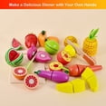 thumbnail image 1 of 35 piezas de comida de juego de madera para niños cocina, juguetes de corte simulado con b Fun Little Toys FUN LITTLE TOYS, 1 of 2