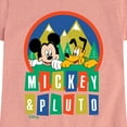 thumbnail image 3 of Disney Standard - Mickey And Pluto - Toddler & Youth Girls Short Sleeve Graphic T-Shirt, 3 of 5