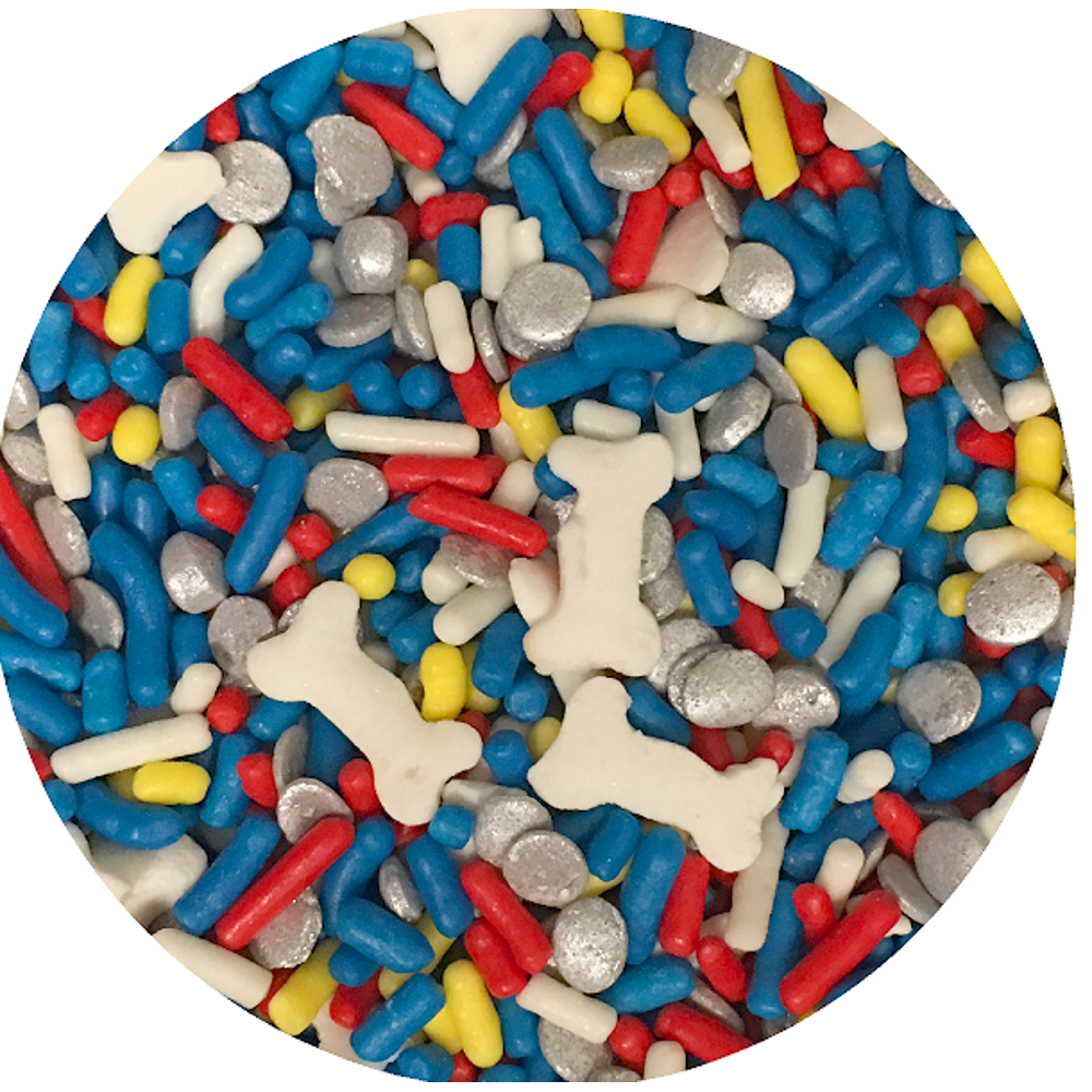 Sprinkle Deco® Dog Bone Blue Christening Religious Blue Edible