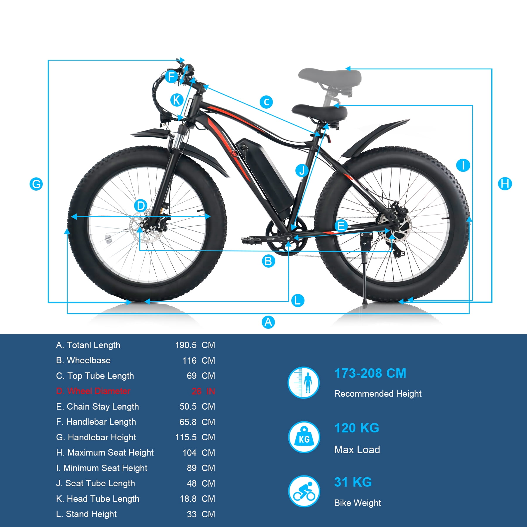 Wheelspeed 26 X 4.0 Fat Tire Electric Bike