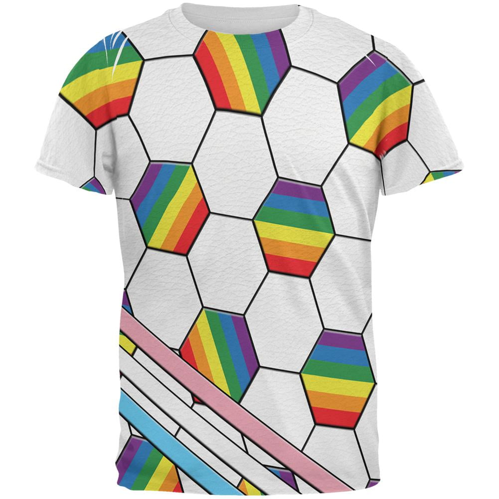 Lgbt World Cup Lgbt Pride Soccer Ball All Over Mens T Shirt Multi 2xl 