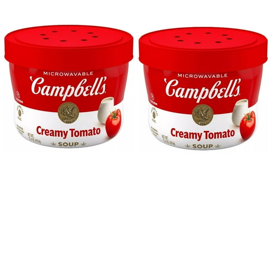 Campbell's Creamy Tomato Soup Microwaveable Bowl - 15.4oz pack of 2