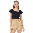 thumbnail image 1 of Playera Cuello Abierto Manga Corta Para Mujer Quarry Color Negro, 1 of 4