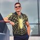 thumbnail image 4 of Balery Gold Spider On The Web Camisa Polo de Hombre con Estampado, de Manga Corta y Tejido Medio, Camisa Tipo Golf Polo-X-Large, 4 of 6