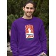 thumbnail image 2 of Independence Usa Emblem Sweatshirt Men -Image by Shutterstock, Male 4X-Large, 2 of 4