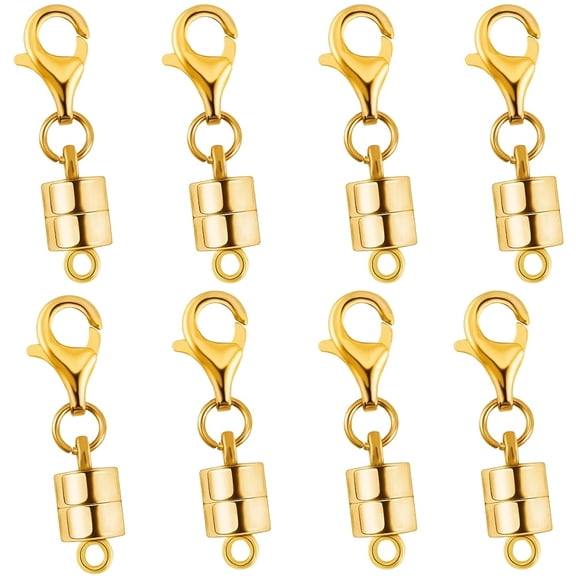 Necklace Extension Magnets with Lobster Claw, Magnetic Jewelry Fasteners for Necklaces and Bracelets