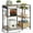 Gray, variant on Baker's Rack, Coffee Bar Stand with Charging Station, Storage Shelves, 15.7 x 35.4 x 35.6 Inches, Oak Beige