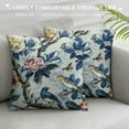 thumbnail image 3 of GOSMITH  Flower and Birds Pillow Covers,Blue and White Pillow Covers Outdoor Decorative Pillow Covers for Couch Bed Sofa Cushion Farmhouse Pillowcases, 3 of 5