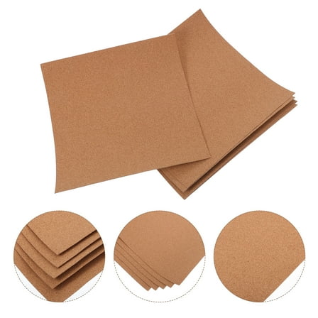 COSMOBETTY Tack Board Cork Brown 5Pcs 11.8x11.8in