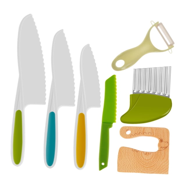 DOLITY Children Cutting Set and Peeler Chef Cooking Tool for Kids Vegetables 10Pcs