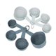 thumbnail image 1 of Plastic Graduated Measuring Cup, Kitchen Dedicated Measuring Cup, White And Gray 4-Piece Measuring Cup Set (8pcs), 1 of 5