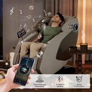 Real Relax 4D Full Body Massage Chair, Zero Gravity SL Track Recliner with Negative Ion Purification, Aromatherapy, Yoga Stretching, Auto Body Scan, Black