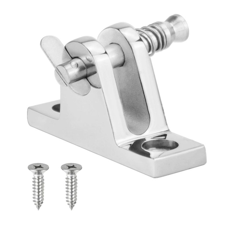 316 Stainless Steel Bimini Top Deck Hinges With Quick Release Pins - Marine Grade Boat Hardware