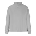 thumbnail image 3 of LYXSSBYX Long Sleeve Shirts for Men Big and Tall Men's Casual Solid Color V Stand Collar Bottoming Shirt Long Sleeve Turtleneck Blouse, 3 of 5