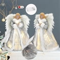 thumbnail image 2 of Ángel de Navidad con luces y cable extendido, bonito adorno para la punta del árbol con luces LED, un, 2 of 5