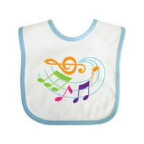 Inktastic Music Notes Musical Boys or Girls Baby Bib