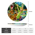 thumbnail image 4 of Lsque Scooby-Doo Pattern Ceramic Decorative Plate Decorative Plates with Display Stand Personalized Porcelain Plate Ceramic Ornaments for Wall Hanging Decoration-8in, 4 of 6