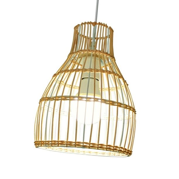 Rattan Lamp Shade Wicker Chandelier Lighting Dining Room Light Fixture Cover 18cmx26cm Walmart.ca
