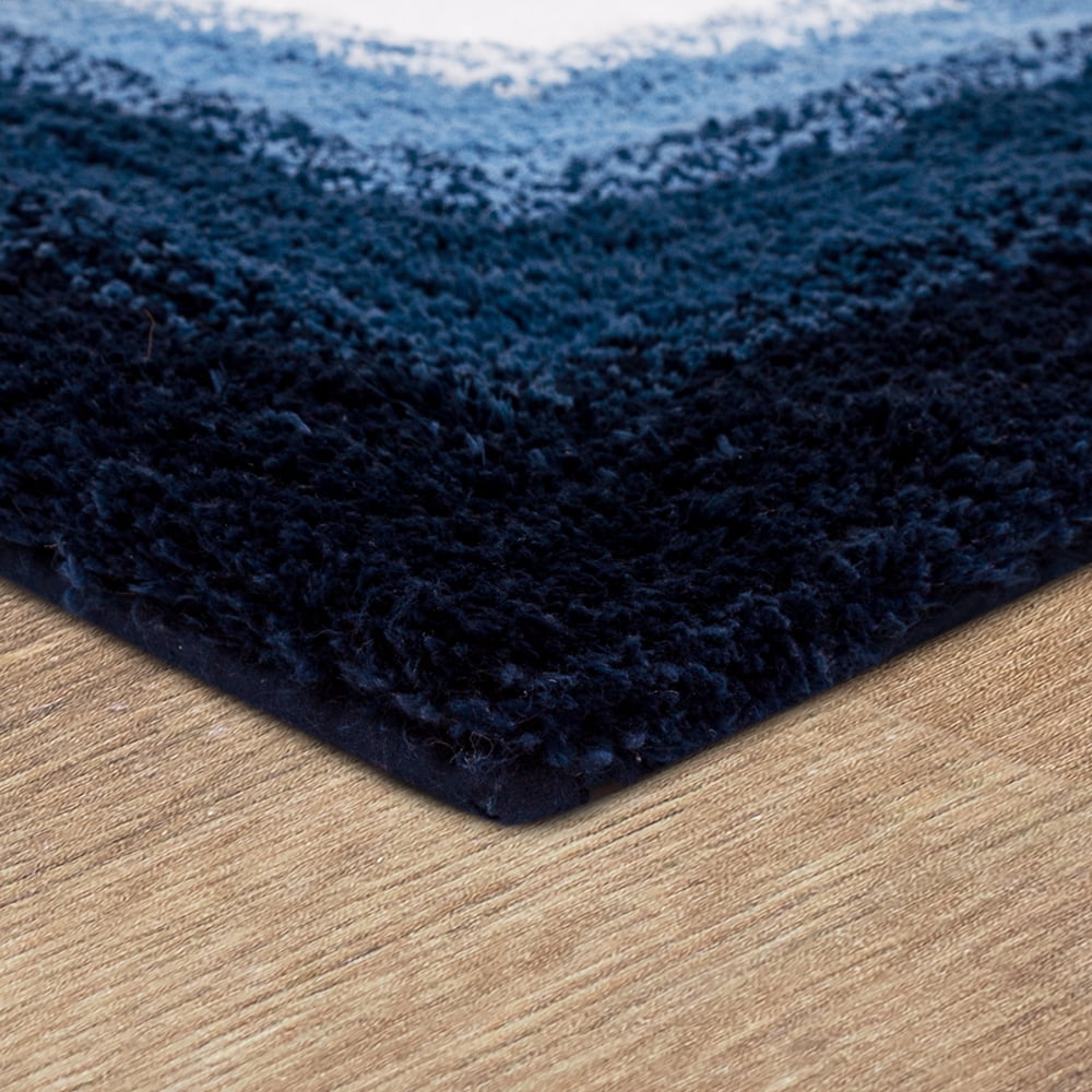 Mohawk Home Ombre Plush Pile Stain/Fade Resistant Non-Slip Machine Washable Bath Mat, Twilight, 2' 3" x 3' 9"