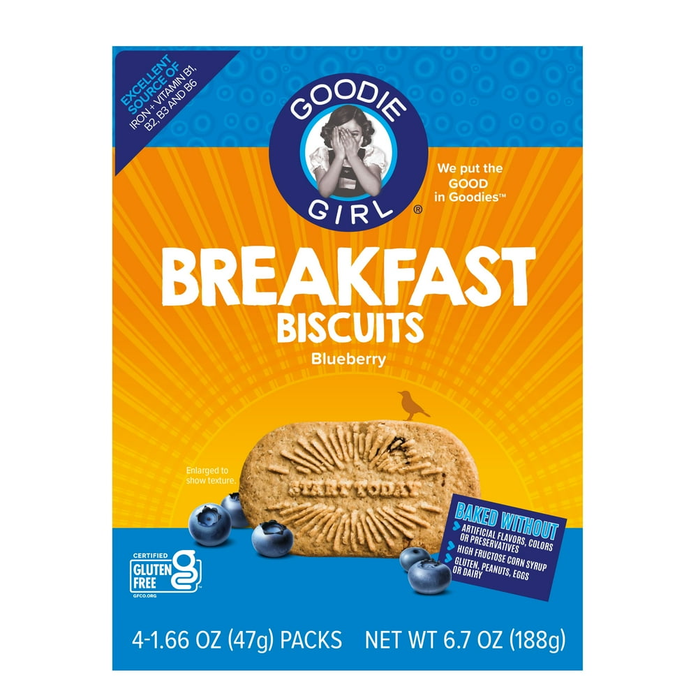 Goodie Girl Breakfast Biscuit Blueberry, Gluten Free, Peanut Free