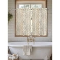 thumbnail image 7 of Tier Curtains 45 Inches Long, Bohemian Floral, Window Treatment Curtain Drapes, Vintage Gradient European Line Window Half Privacy Curtains for Bedroom Bathroom, 42"x45", 2 Panels, 7 of 7