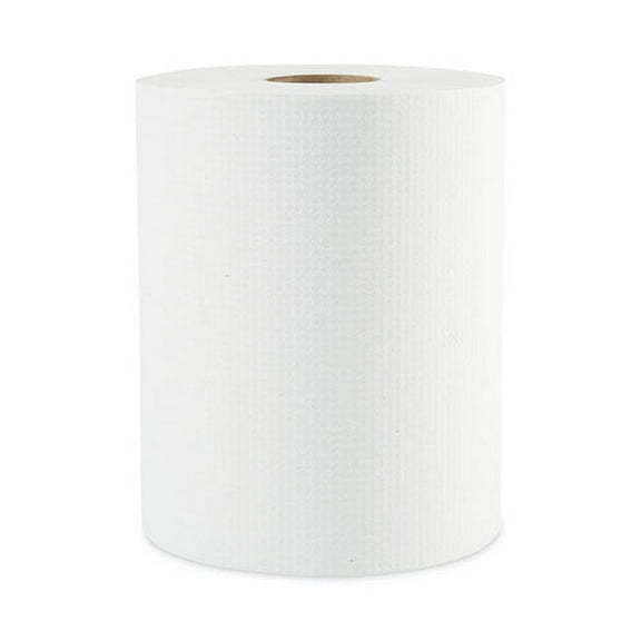 Hardwound Paper Towels, 1-Ply, 8" X 600 Ft, White, 2" Core, 12 Rolls/carton | Bundle of 2 Cartons