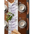 thumbnail image 2 of ERUNPONLY Purple Lavender Table Runner - 120 Inch Long Spring Botanical Garden Florals Motifs Cotton and Linen Blended Dress Scarves Farmhouse Table Runner for Kitchen Dining, Coffee Table, 13"x120", 2 of 8