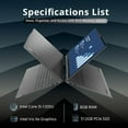 thumbnail image 2 of Lenovo Yoga 7i 16" WUXGA 2-in-1 Touchscreen Laptop, Intel Core i5-1335U, 8GB LPDDR5 RAM, 512GB SSD, Backlit Keyboard, Fingerprint Reader, Intel Iris Xe, FHD Webcam, Grey, Win 11, 32GB USB Card, 2 of 9