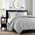 thumbnail image 2 of Reversible Cotton Bedding Sets Grey King/Cal King Classic Stitch for AllSeason Comfort, 2 of 9