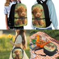 thumbnail image 2 of Jeiento Highland Cow Backpack Set for Girls Elementary School Backpack with Lunch Box Pencil Case 3Pcs Kids Bookbags for 3rd Grade Boys Watercolor Book Bag Back to School Gifts Green, 2 of 7