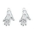 thumbnail image 3 of Non-201 Stainless Steel Pendants Hand with Eye Stainless Steel Color 23.5x15x2mm Hole: 2mm, 3 of 3