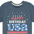 thumbnail image 3 of Instant Message - Happy Birthday USA - Celebratory Cake - Toddler & Youth Short Sleeve Graphic T-Shirt, 3 of 6
