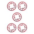 thumbnail image 2 of Ruiboury 1/2/3/5 Anneaux de Chaîne Ronds Pièces Vélo 104BCD Roue Dentée Rouge 50T 5 Pcs, 2 of 6