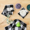 thumbnail image 6 of decorUhome 6-pack 100% Cotton Waffle Weave Kitchen Dish Cloth, 12x12 Inches, Super Soft and Absorbent Dish Towels, White & Black, 6 of 8