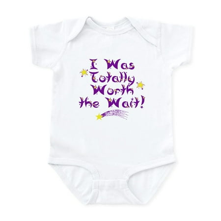 

CafePress - I Was Totally Worth The Wait Infant Bodysuit - Baby Light Bodysuit Size Newborn - 24 Months