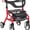Red, variant on Drive Medical Nitro Sprint Rollator Rolling Walker, Black