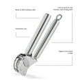 thumbnail image 2 of R√∂sle Stainless Steel Mincing Garlic / Ginger Press with Scraper, 9-inch, 2 of 5