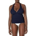 thumbnail image 4 of La Blanca Women's Island Goddess Halter Tankini Swimsuit Top Seafoam, 4 of 6