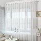 thumbnail image 4 of Cortina de ventana semitransparente para dormitorio, balcón, cortina, tratamiento de ventana (a través de varilla 100*270 CM), 4 of 8