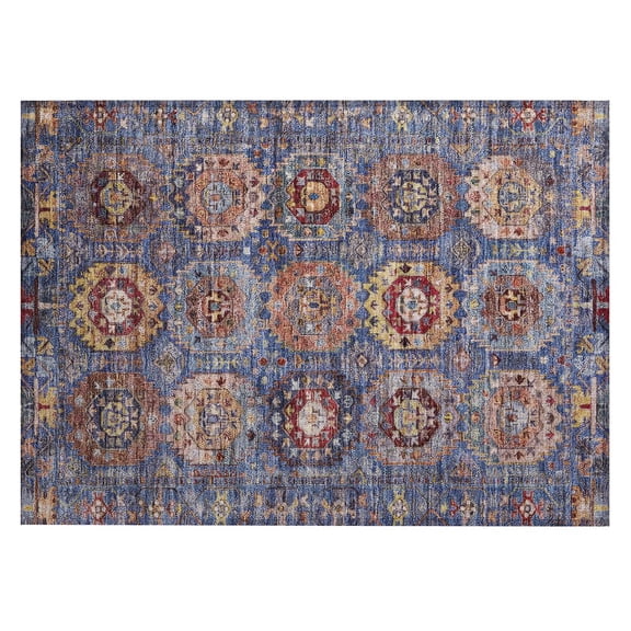 Dalyn Rugs Machine Washable Indoor/Outdoor Chantille ACN2024 Denim 1'8" x 2'6" Rug