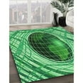 thumbnail image 2 of Ahgly Company Indoor Square Patterned Stoplight Go Green Area Rugs, 5' Square, 2 of 6