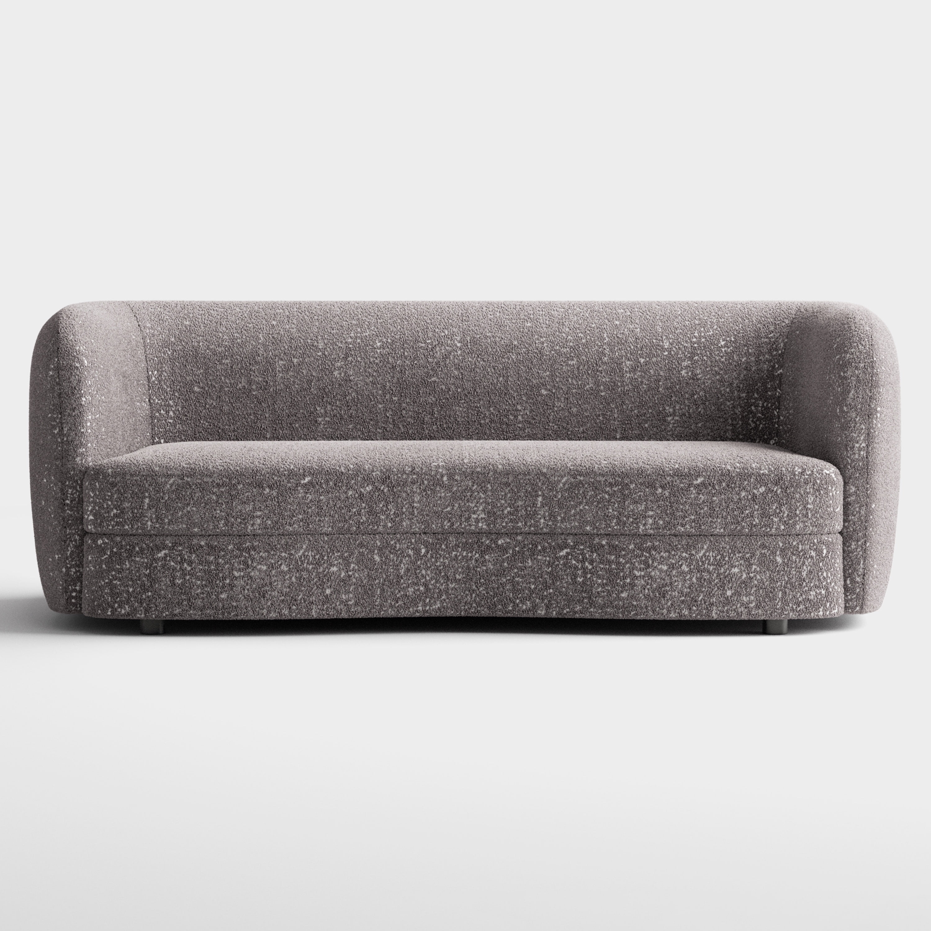 Furniture of America Sonya Tuxedo Style Upholstered Boucle Fabric Charcoal Gray Sofa
