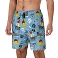 thumbnail image 2 of Fotbe Pirate Marine Animals Men’s Swim Trunks Quick Dry Swim Shorts Board Shorts with Mesh Lining-Large, 2 of 9