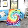 thumbnail image 2 of Good Banana Kids’  Tie Dye Weighted Blanket- Cozy, Thick, Soft, Cloud-like Coral Fleece, Even Weight Dispersion, 5 lbs, Durable Grid Stitching, Whole-Body Comfort, 2 of 4
